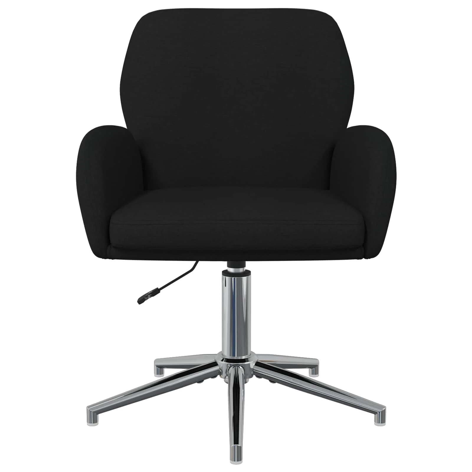 Chaises de bureau pivotantes lot de 4 54 x 58 x 90 cm noir tissu – vue de côté