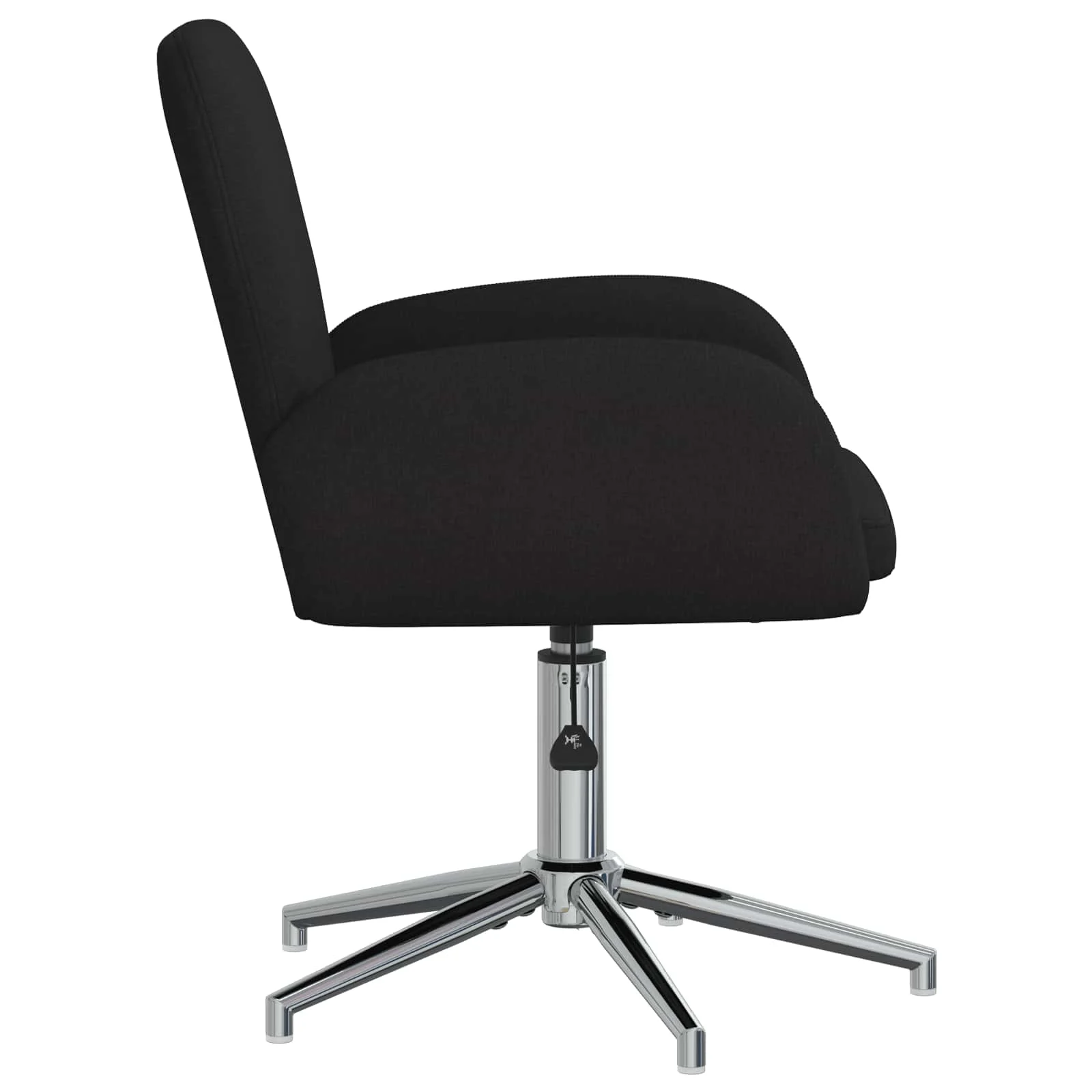 Chaises de bureau pivotantes lot de 4 54 x 58 x 90 cm noir tissu – vue de détail