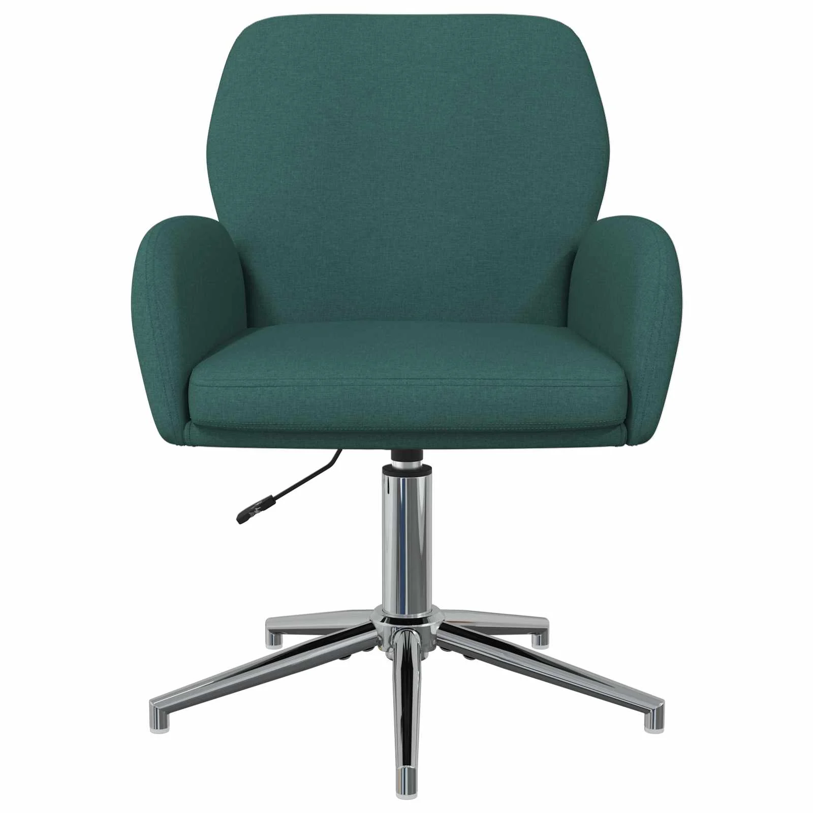 Chaises de bureau pivotantes lot de 4 54 x 58 x 90 cm vert foncé tissu – vue de côté