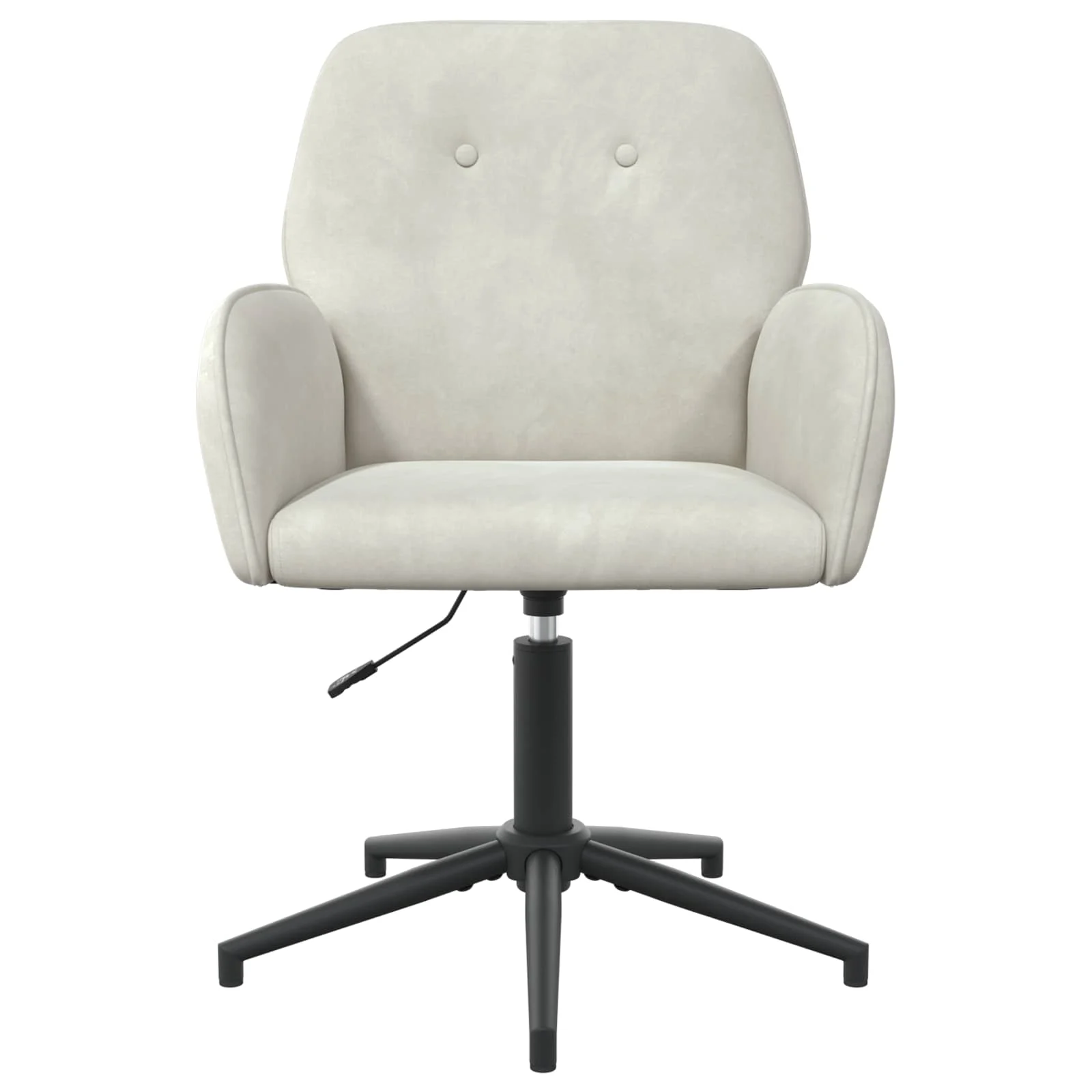 Chaises de bureau pivotantes lot de 6 54 x 55 x 90 cm crème velours – vue de côté