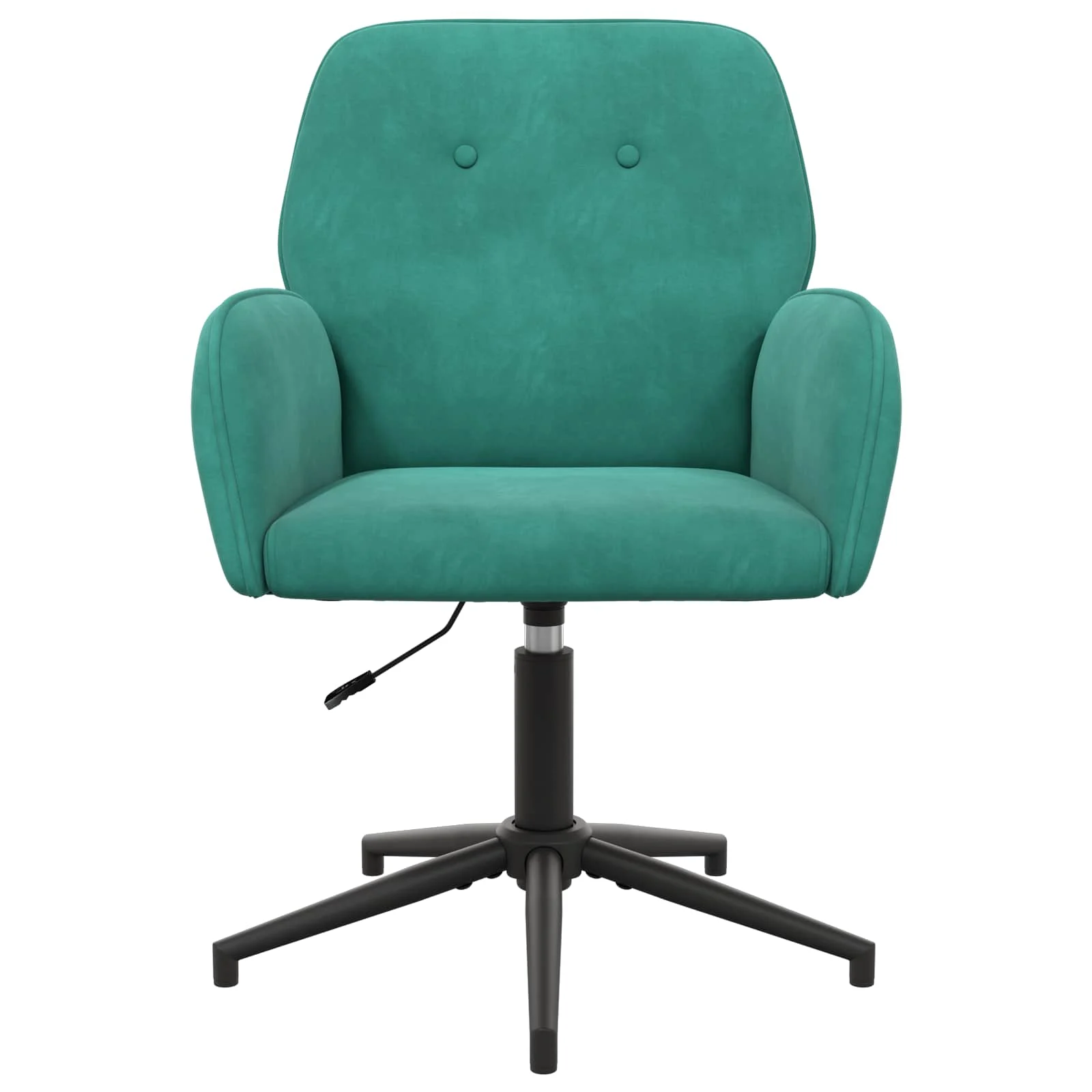 Chaises de bureau pivotantes lot de 6 54 x 55 x 90 cm turquoise velours – vue de côté