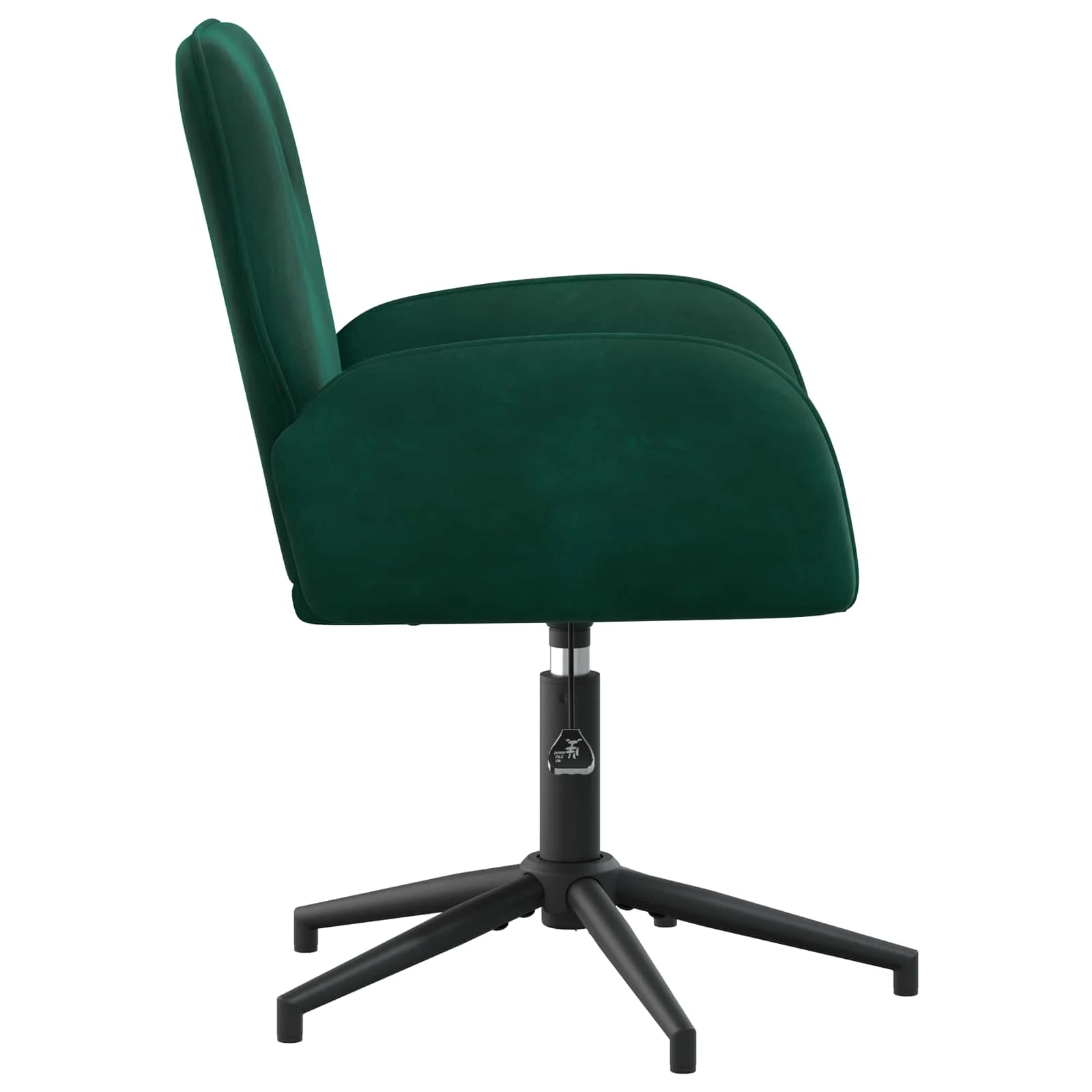 Chaises de bureau pivotantes lot de 6 54 x 55 x 90 cm vert foncé velours – vue de détail