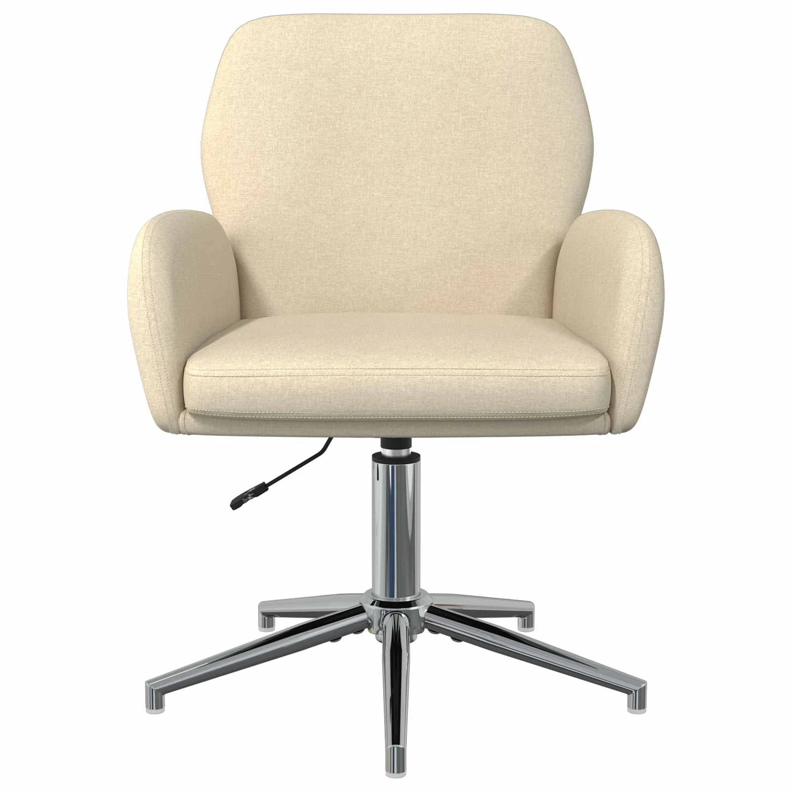 Chaises de bureau pivotantes lot de 6 54 x 58 x 90 cm crème tissu – vue de côté