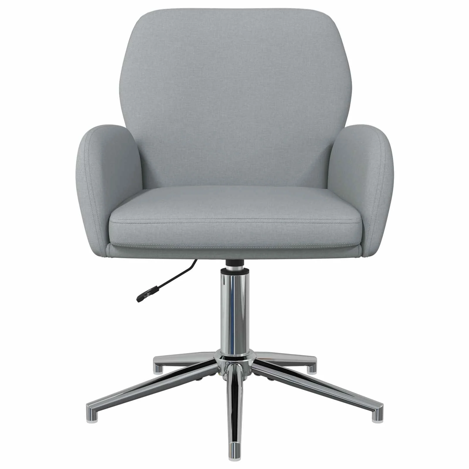 Chaises de bureau pivotantes lot de 6 54 x 58 x 90 cm gris clair tissu – vue de côté