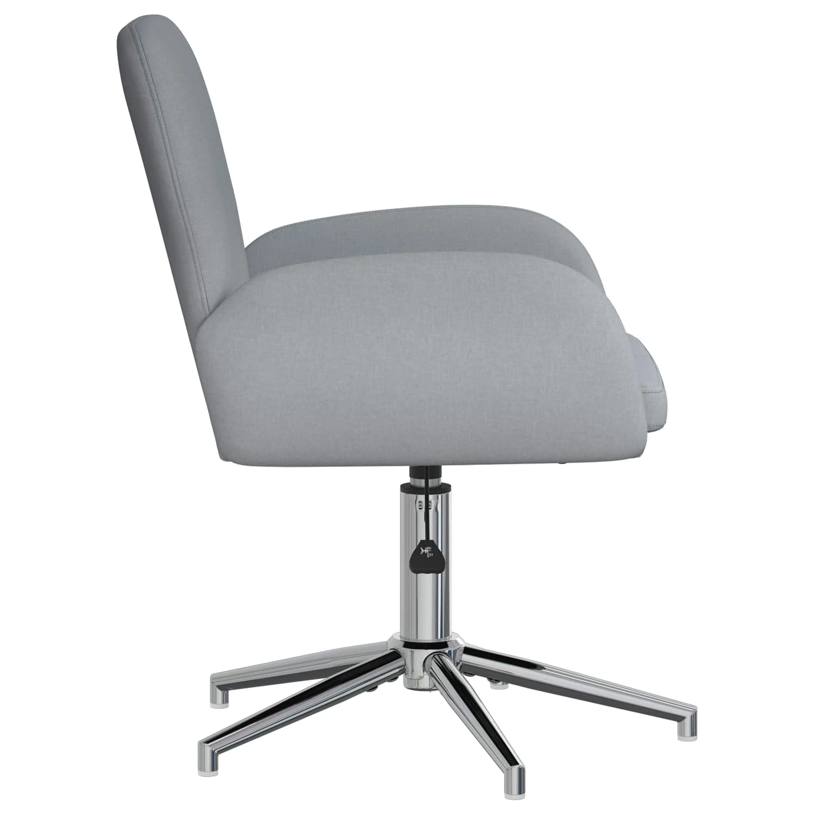 Chaises de bureau pivotantes lot de 6 54 x 58 x 90 cm gris clair tissu – vue de détail