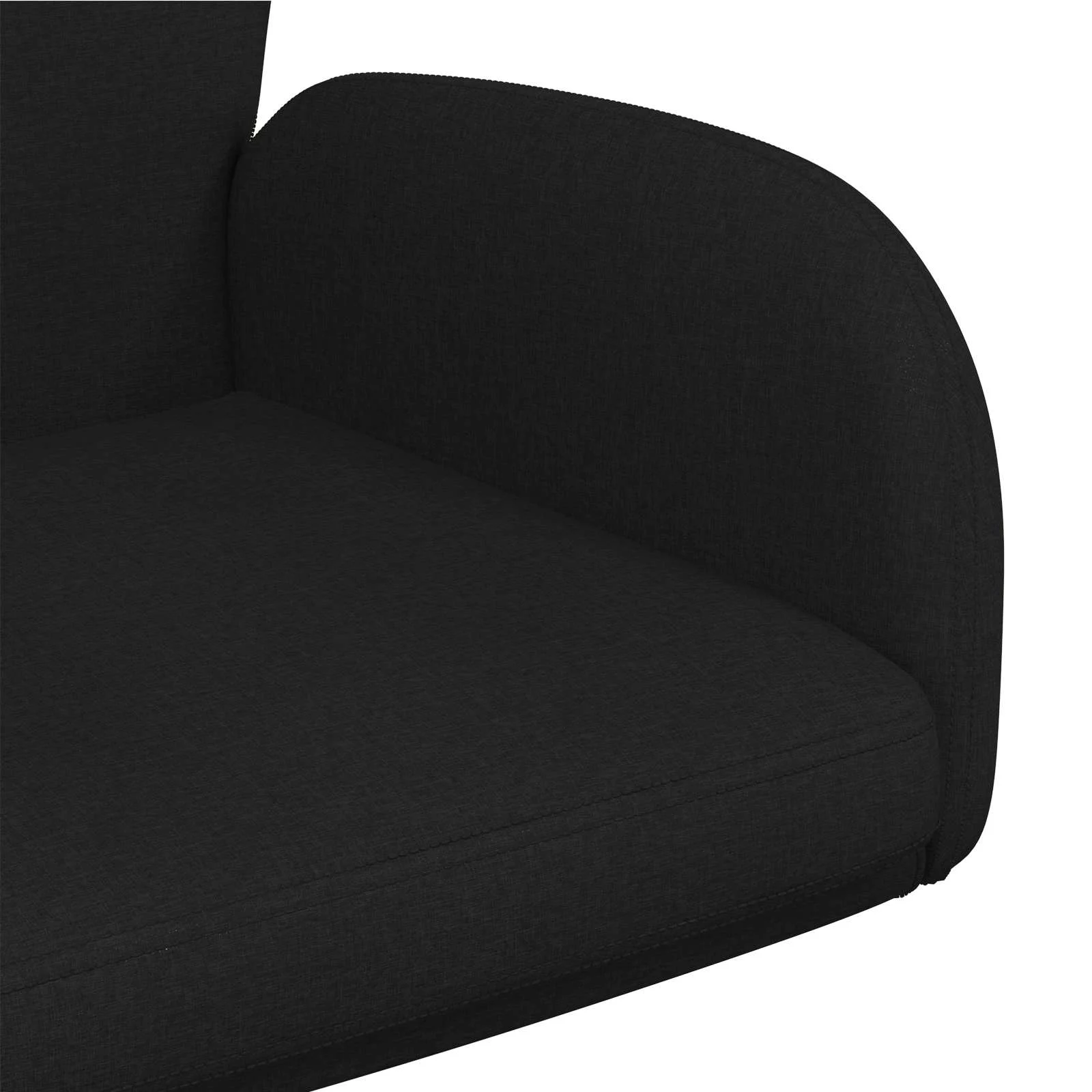 Chaises de bureau pivotantes lot de 6 54 x 58 x 90 cm noir tissu – vue de dessus