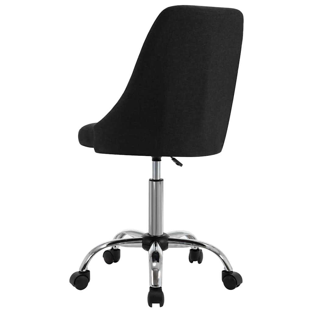 Chaises de bureau roulantes lot de 2 49 x 52,5 x 94,5 cm noir tissu – vue en situation