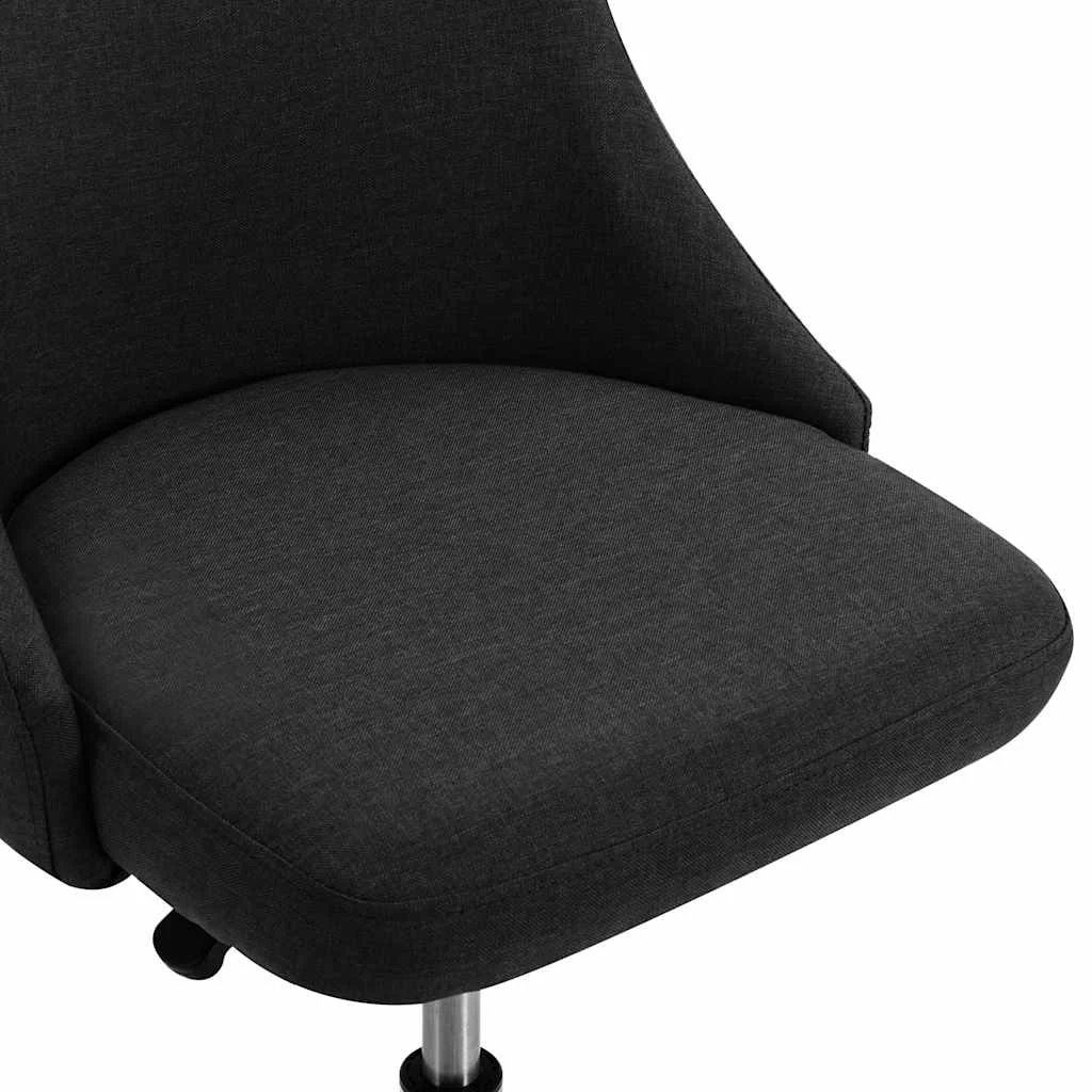 Chaises de bureau roulantes lot de 2 49 x 52,5 x 94,5 cm noir tissu – vue de dessus