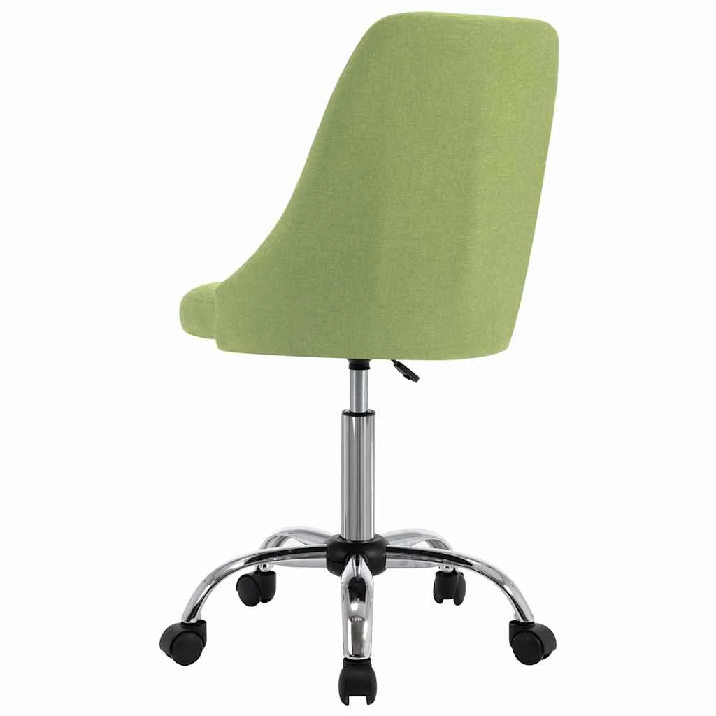 Chaises de bureau roulantes lot de 2 49 x 52,5 x 94,5 cm vert tissu – vue en situation