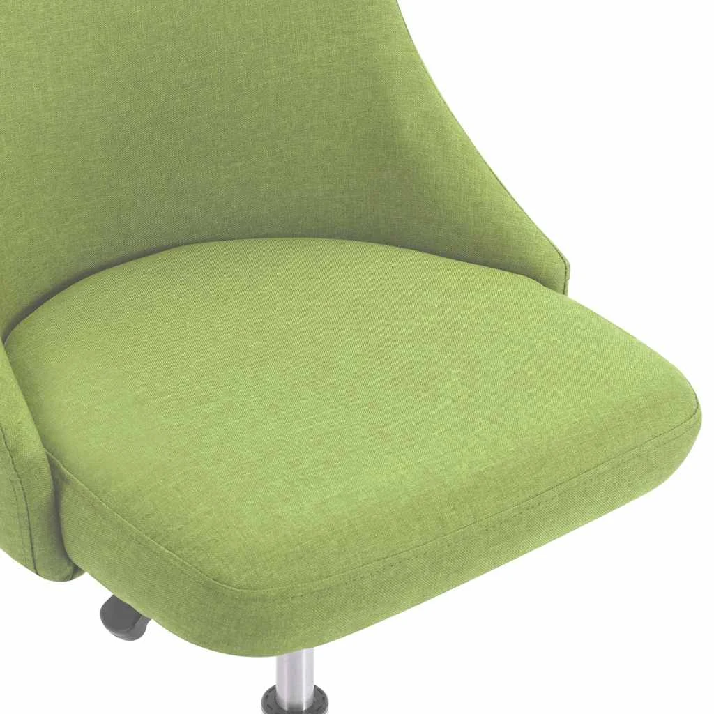 Chaises de bureau roulantes lot de 2 49 x 52,5 x 94,5 cm vert tissu – vue de dessus