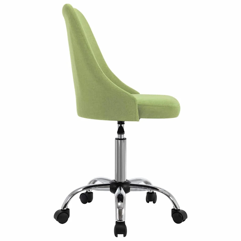 Chaises de bureau roulantes lot de 2 49 x 52,5 x 94,5 cm vert tissu – vue de détail