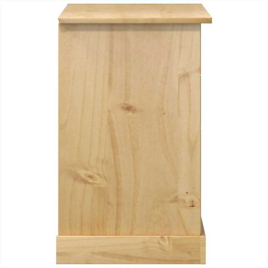 Coiffeuse bois 104 x 47 x 75 cm brun bois massif de pin – vue de dos