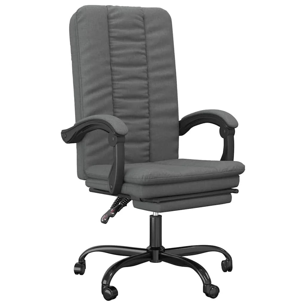 Fauteuil inclinable de bureau 63 x 56 x 120 cm gris foncé tissu – vue de face