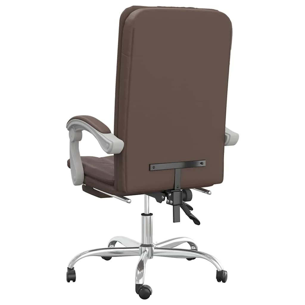 Fauteuil inclinable de bureau 63 x 56 x 120 cm marron similicuir – vue en situation