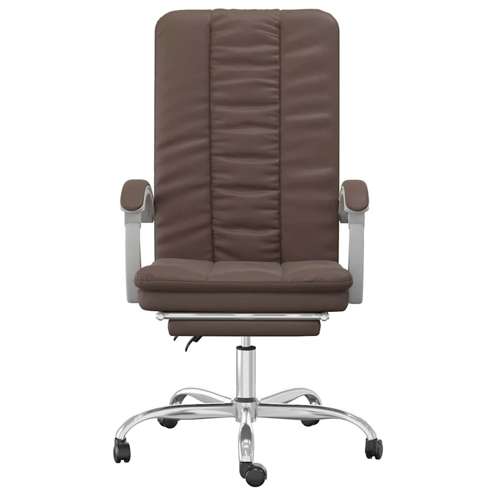 Fauteuil inclinable de bureau 63 x 56 x 120 cm marron similicuir – vue de côté