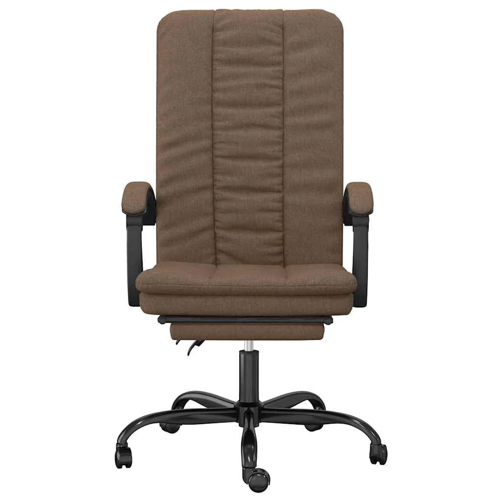 Fauteuil inclinable de bureau 63 x 56 x 120 cm marron tissu – vue de côté