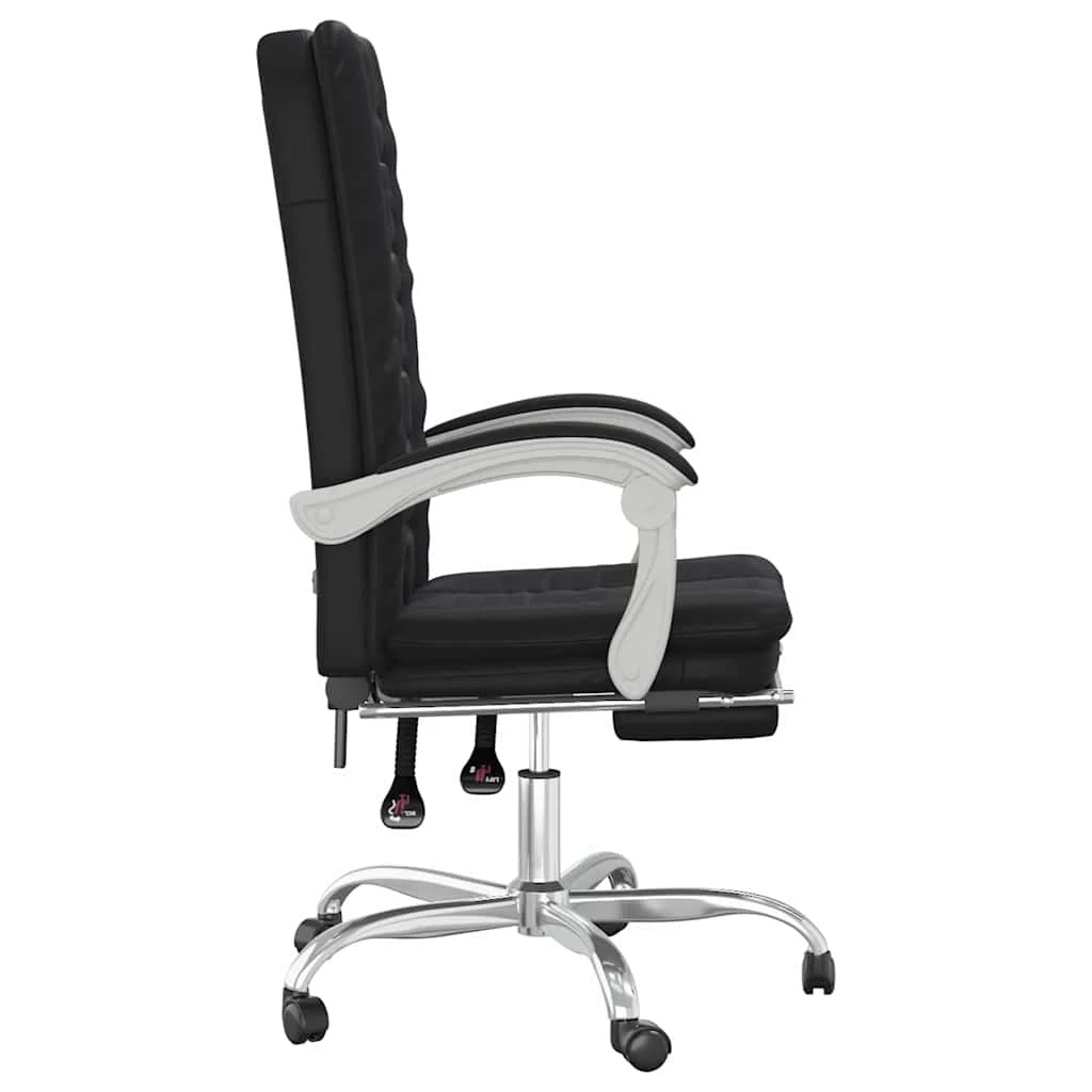 Fauteuil inclinable de bureau 63 x 56 x 120 cm noir similicuir – vue de dessus