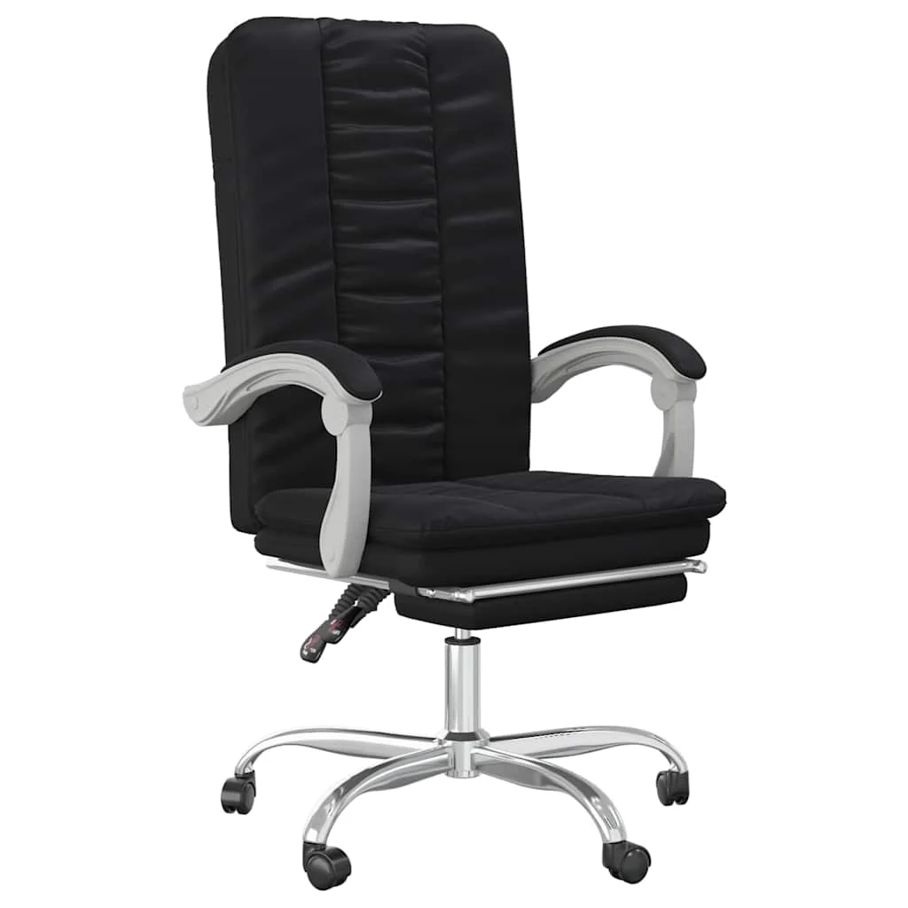 Fauteuil inclinable de bureau 63 x 56 x 120 cm noir similicuir – vue de face