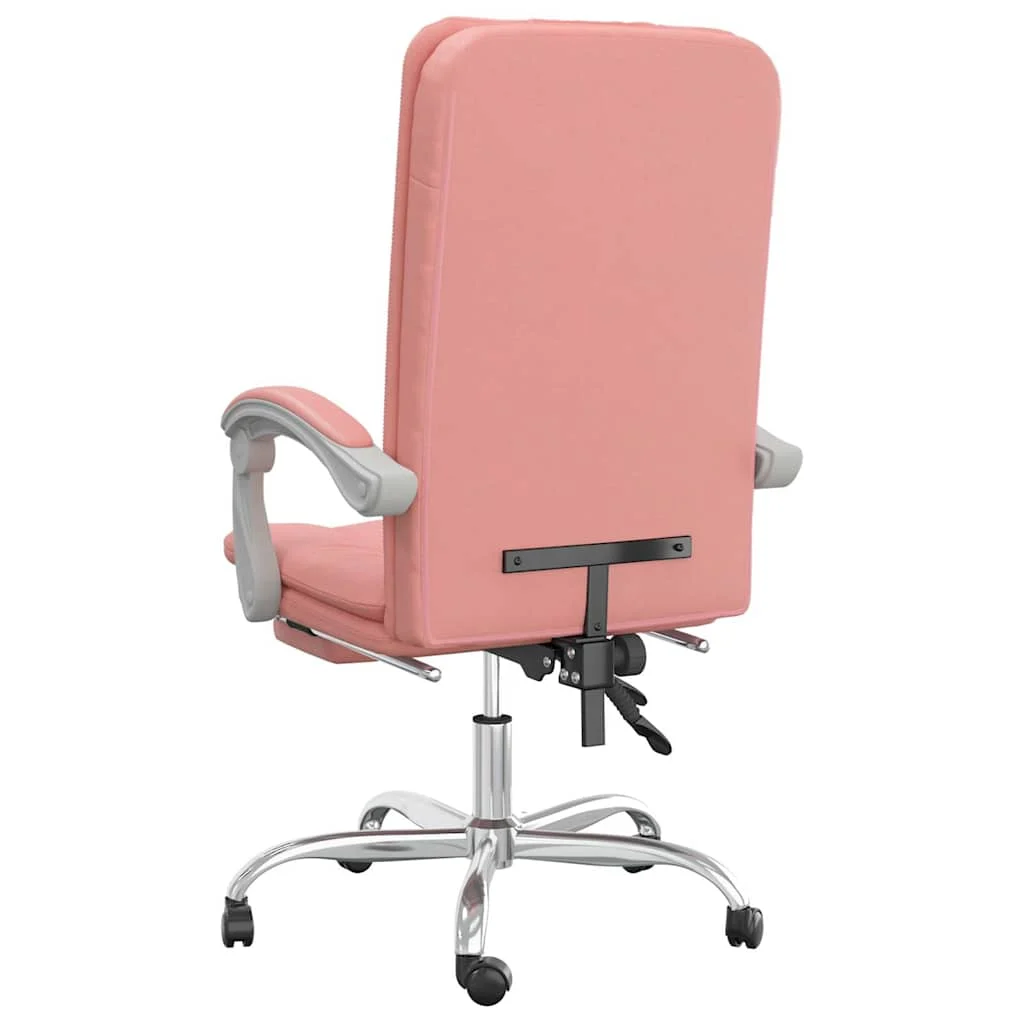 Fauteuil inclinable de bureau 63 x 56 x 120 cm rose similicuir – vue en situation