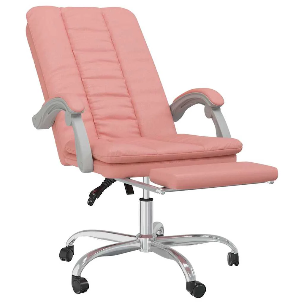 Fauteuil inclinable de bureau 63 x 56 x 120 cm rose similicuir – vue de détail
