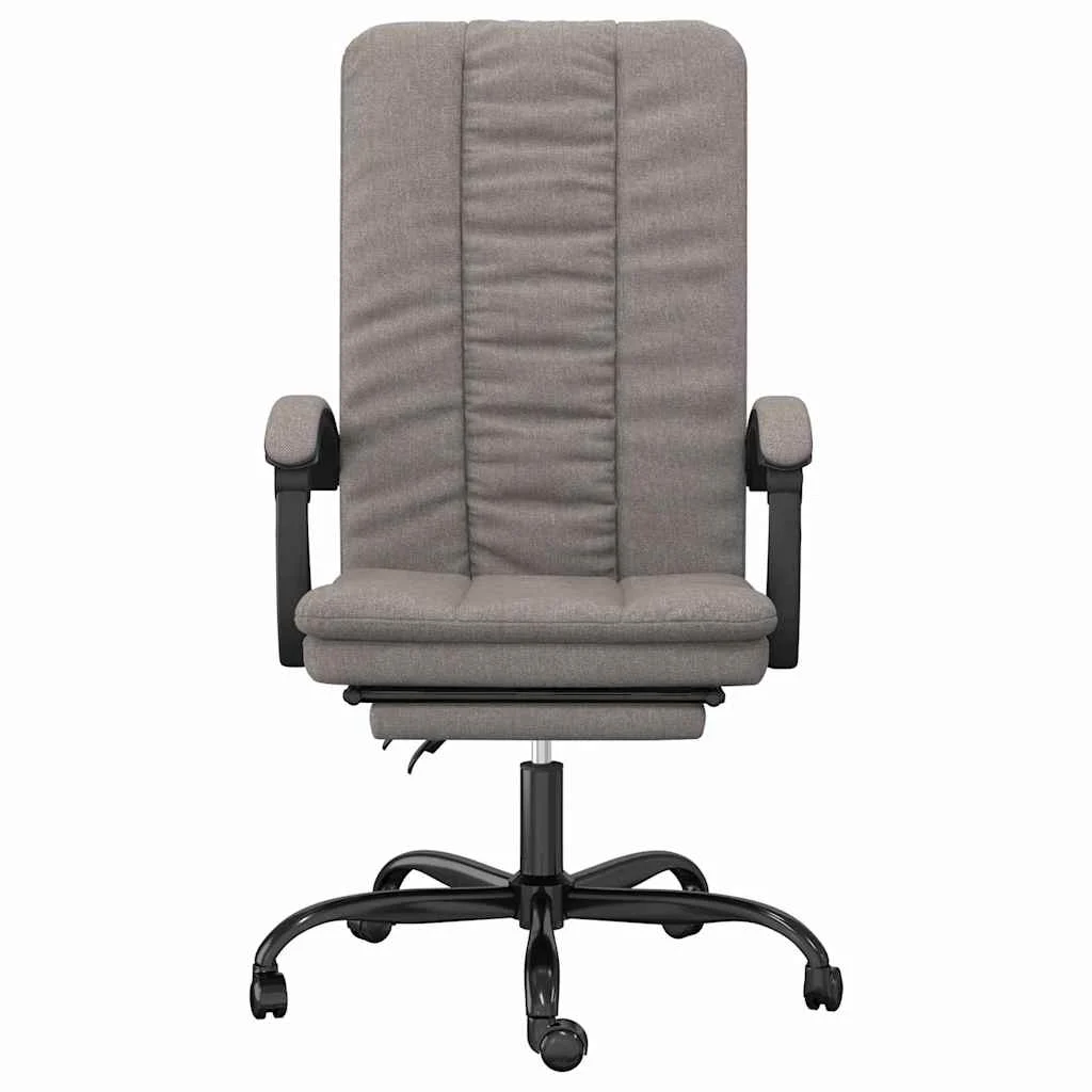 Fauteuil inclinable de bureau 63 x 56 x 120 cm taupe tissu – vue de côté