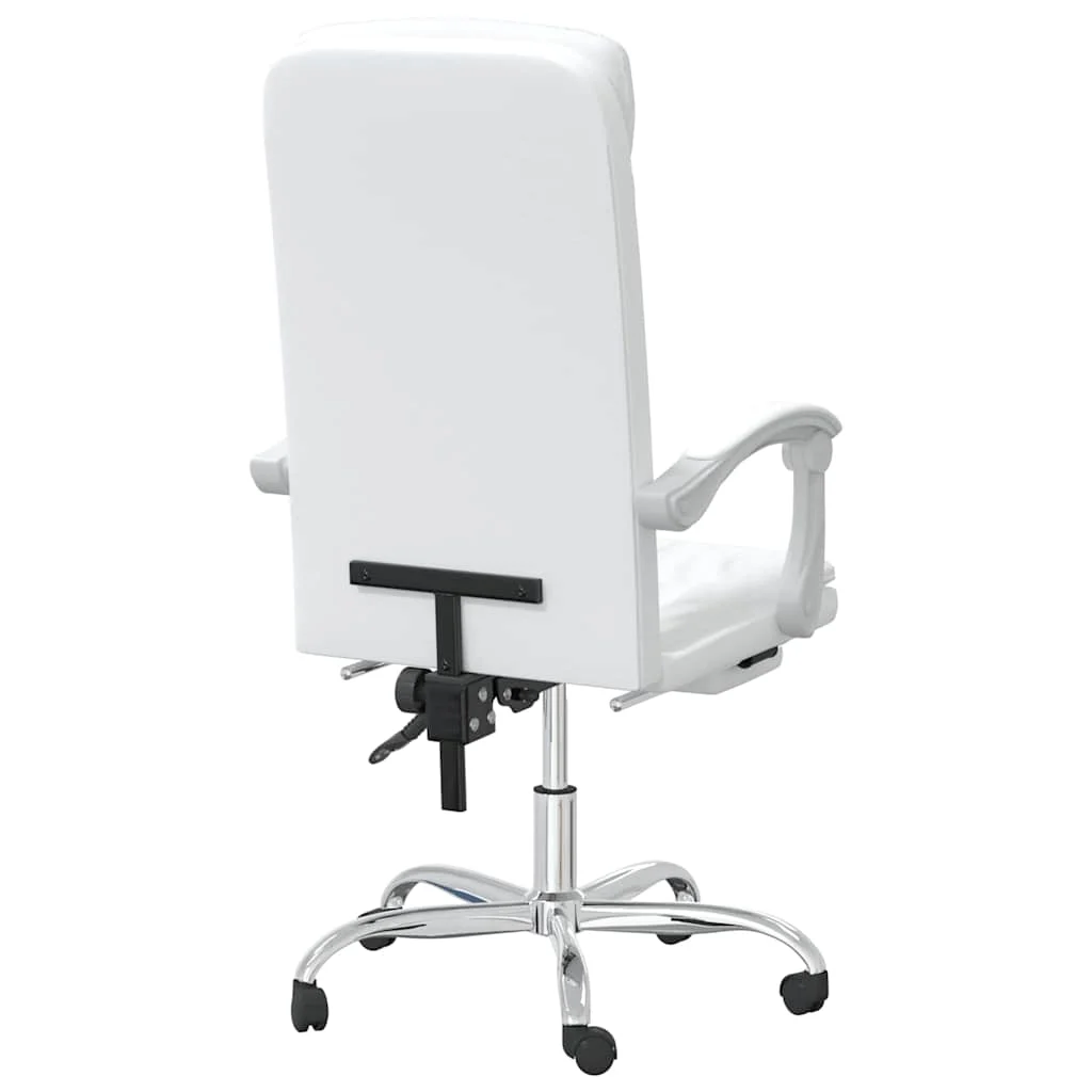 Fauteuil inclinable de bureau 63 x 56 x 122 cm blanc similicuir – modèle 3 – vue en situation