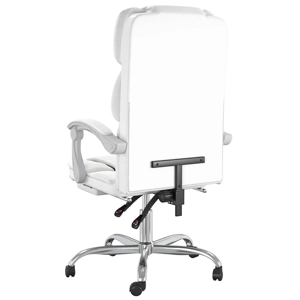 Fauteuil inclinable de bureau 63 x 56 x 122 cm blanc similicuir – modèle 2 – vue en situation