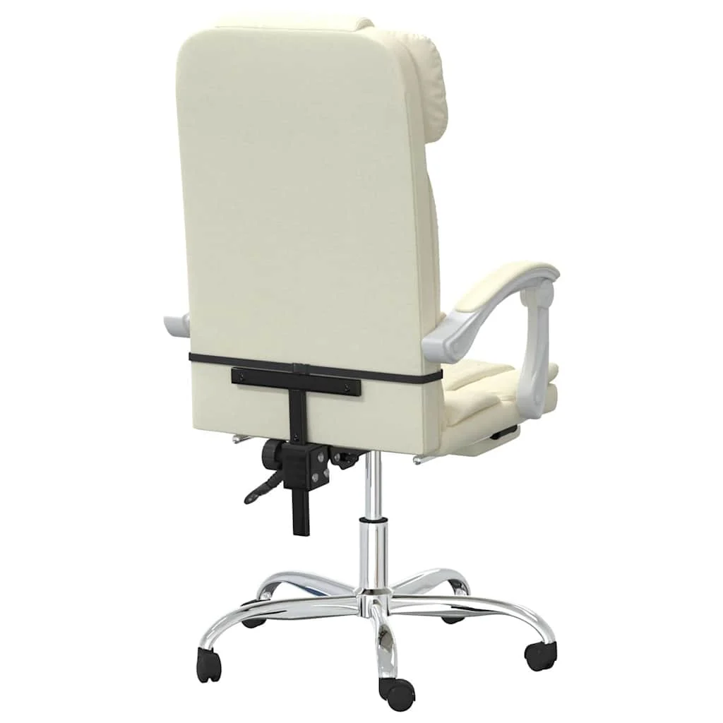 Fauteuil inclinable de bureau 63 x 56 x 122 cm crème similicuir – modèle 4 – vue en situation