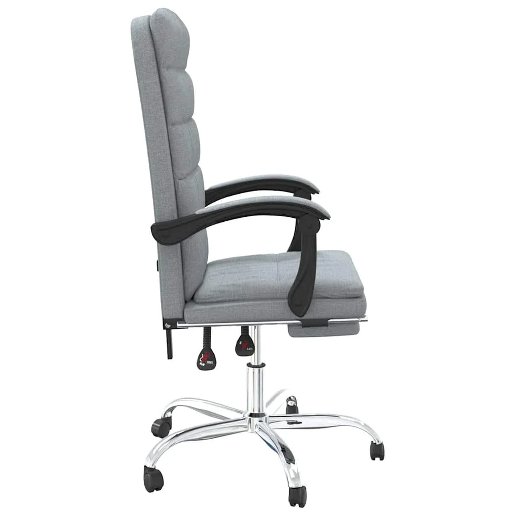 Fauteuil inclinable de bureau 63 x 56 x 122 cm gris clair tissu – modèle 3 – vue de dessus