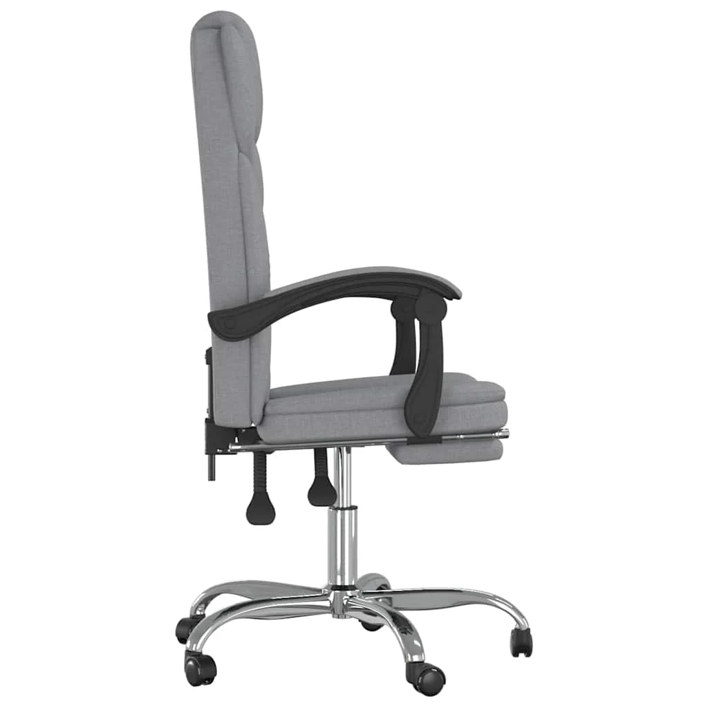 Fauteuil inclinable de bureau 63 x 56 x 122 cm gris clair tissu – modèle 4 – vue de dessus