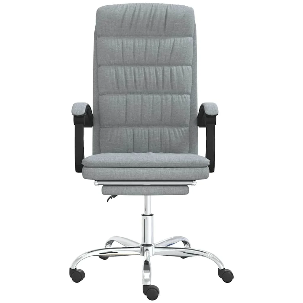 Fauteuil inclinable de bureau 63 x 56 x 122 cm gris clair tissu – modèle 3 – vue de côté