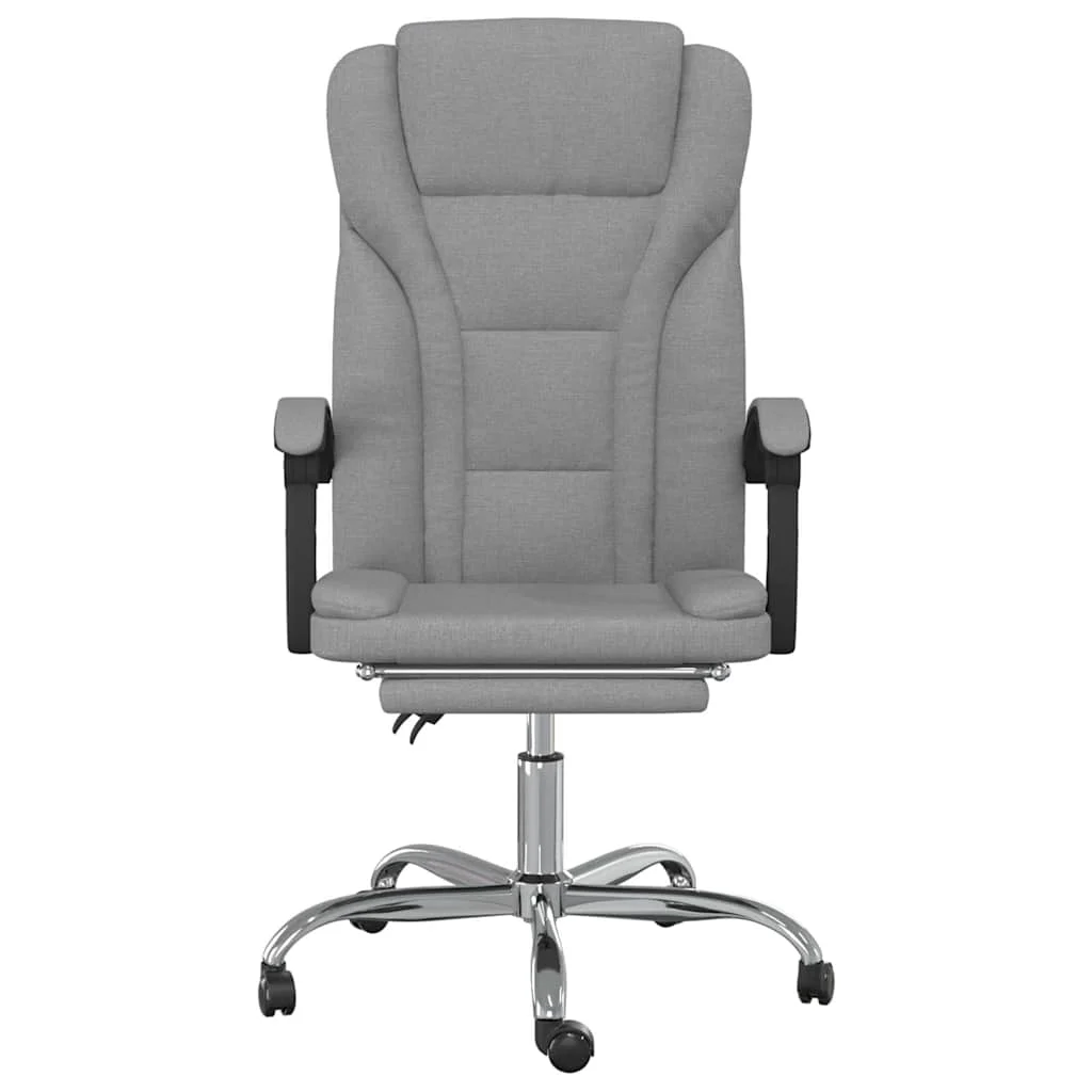Fauteuil inclinable de bureau 63 x 56 x 122 cm gris clair tissu – modèle 4 – vue de côté