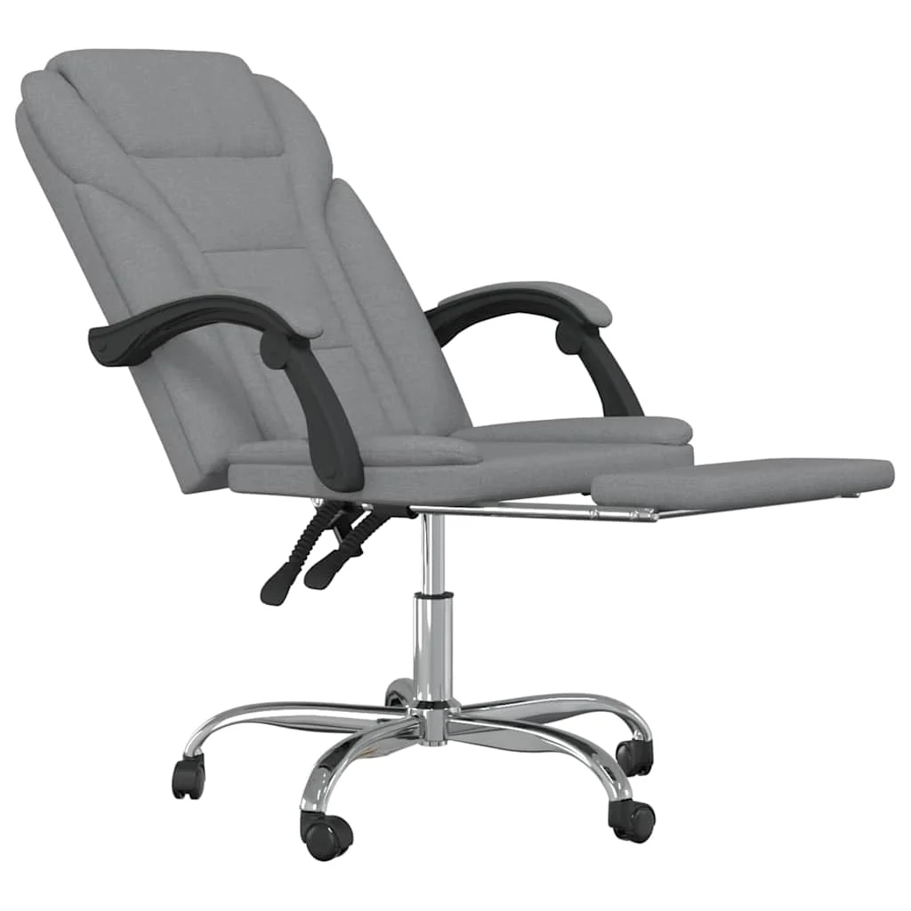 Fauteuil inclinable de bureau 63 x 56 x 122 cm gris clair tissu – modèle 4 – vue de détail