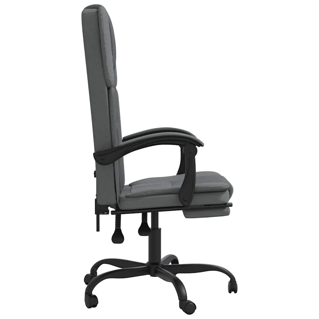 Fauteuil inclinable de bureau 63 x 56 x 122 cm gris foncé tissu – vue de dessus
