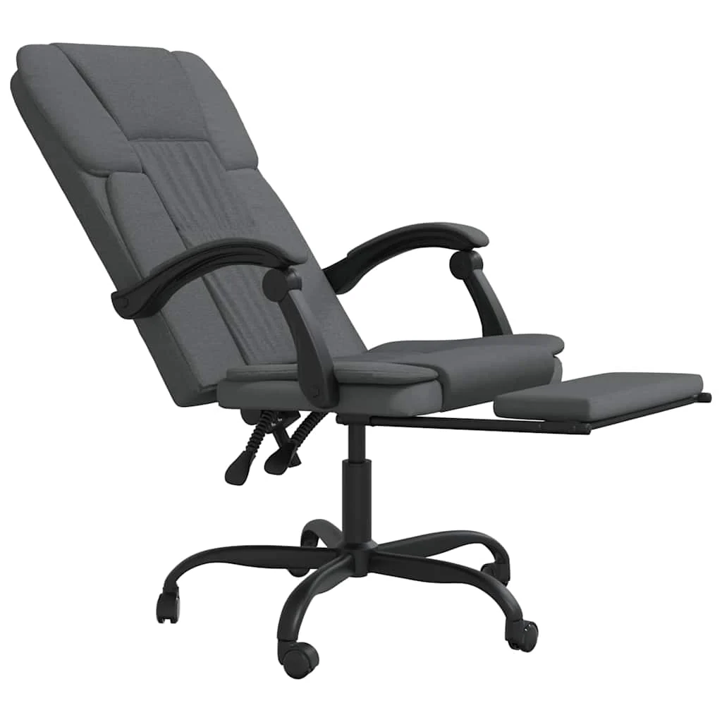 Fauteuil inclinable de bureau 63 x 56 x 122 cm gris foncé tissu – vue de détail