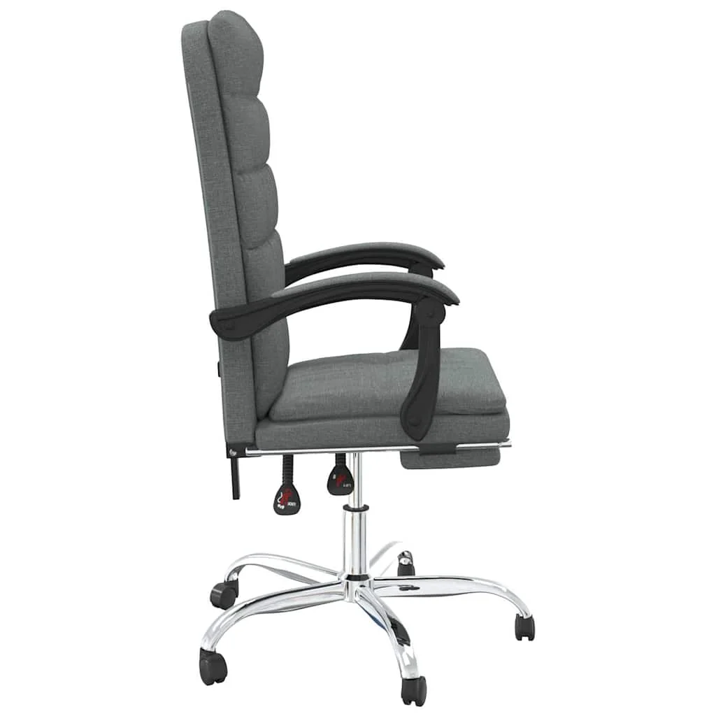 Fauteuil inclinable de bureau 63 x 56 x 122 cm gris foncé tissu – modèle 3 – vue de dessus