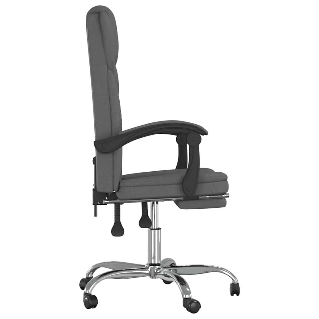 Fauteuil inclinable de bureau 63 x 56 x 122 cm gris foncé tissu – modèle 4 – vue de dessus