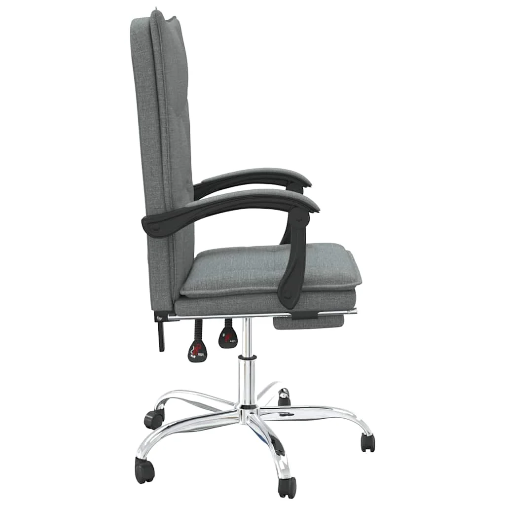 Fauteuil inclinable de bureau 63 x 56 x 122 cm gris foncé tissu – modèle 5 – vue de dessus