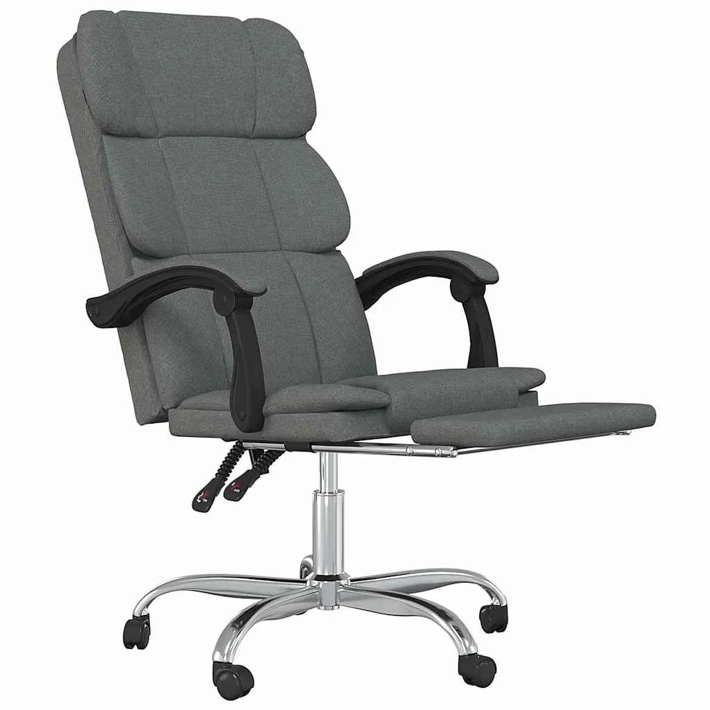 Fauteuil inclinable de bureau 63 x 56 x 122 cm gris foncé tissu – modèle 6 – vue de dessus
