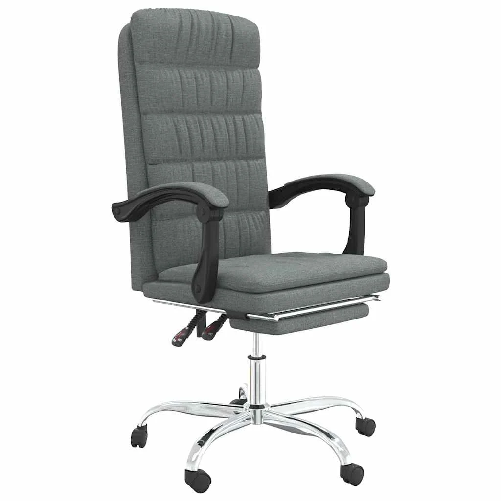 Fauteuil inclinable de bureau 63 x 56 x 122 cm gris foncé tissu – modèle 3 – vue de face