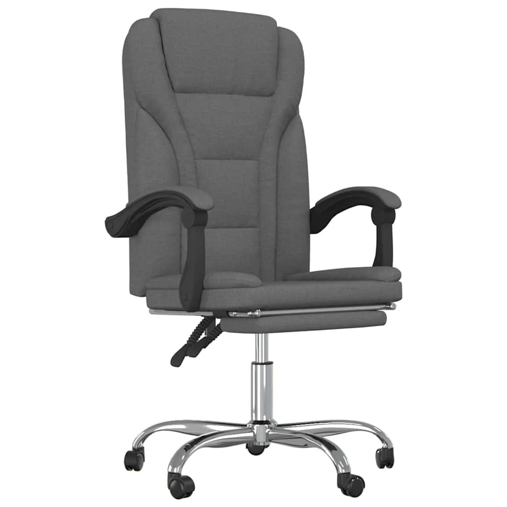Fauteuil inclinable de bureau 63 x 56 x 122 cm gris foncé tissu – modèle 4 – vue de face