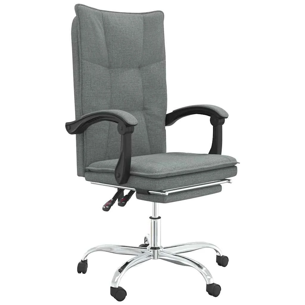 Fauteuil inclinable de bureau 63 x 56 x 122 cm gris foncé tissu – modèle 5 – vue de face