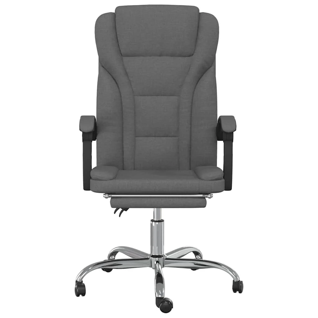 Fauteuil inclinable de bureau 63 x 56 x 122 cm gris foncé tissu – modèle 4 – vue de côté