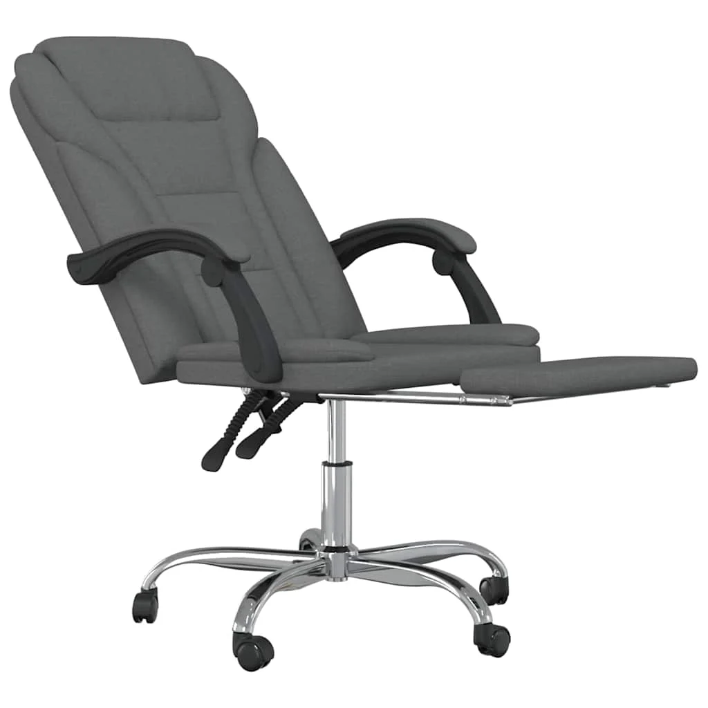 Fauteuil inclinable de bureau 63 x 56 x 122 cm gris foncé tissu – modèle 4 – vue de détail