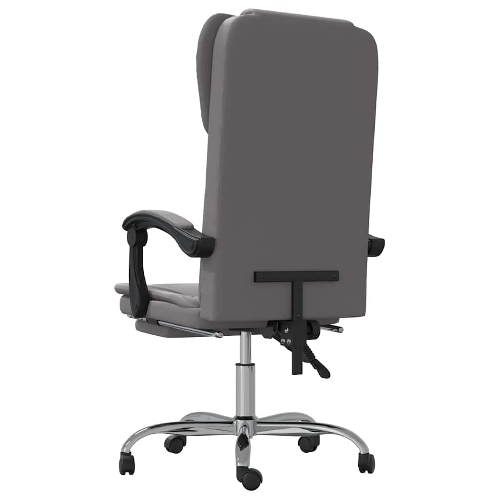 Fauteuil inclinable de bureau 63 x 56 x 122 cm gris similicuir – vue en situation