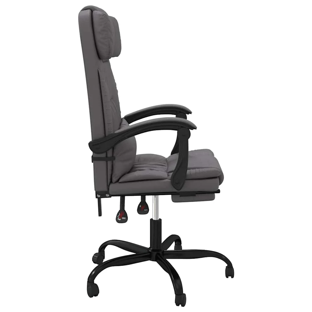 Fauteuil inclinable de bureau 63 x 56 x 122 cm gris similicuir – modèle 5 – vue de dessus