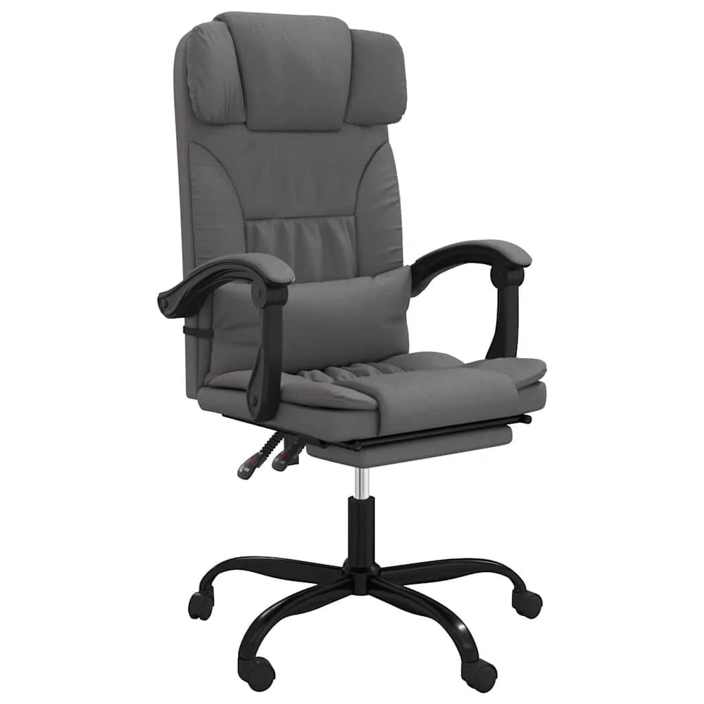 Fauteuil inclinable de bureau 63 x 56 x 122 cm gris similicuir – modèle 5 – vue de face