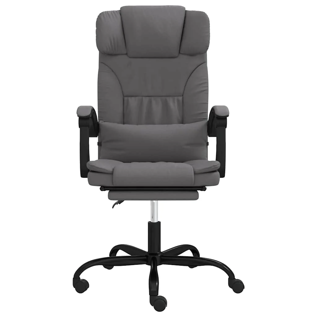 Fauteuil inclinable de bureau 63 x 56 x 122 cm gris similicuir – modèle 5 – vue de côté