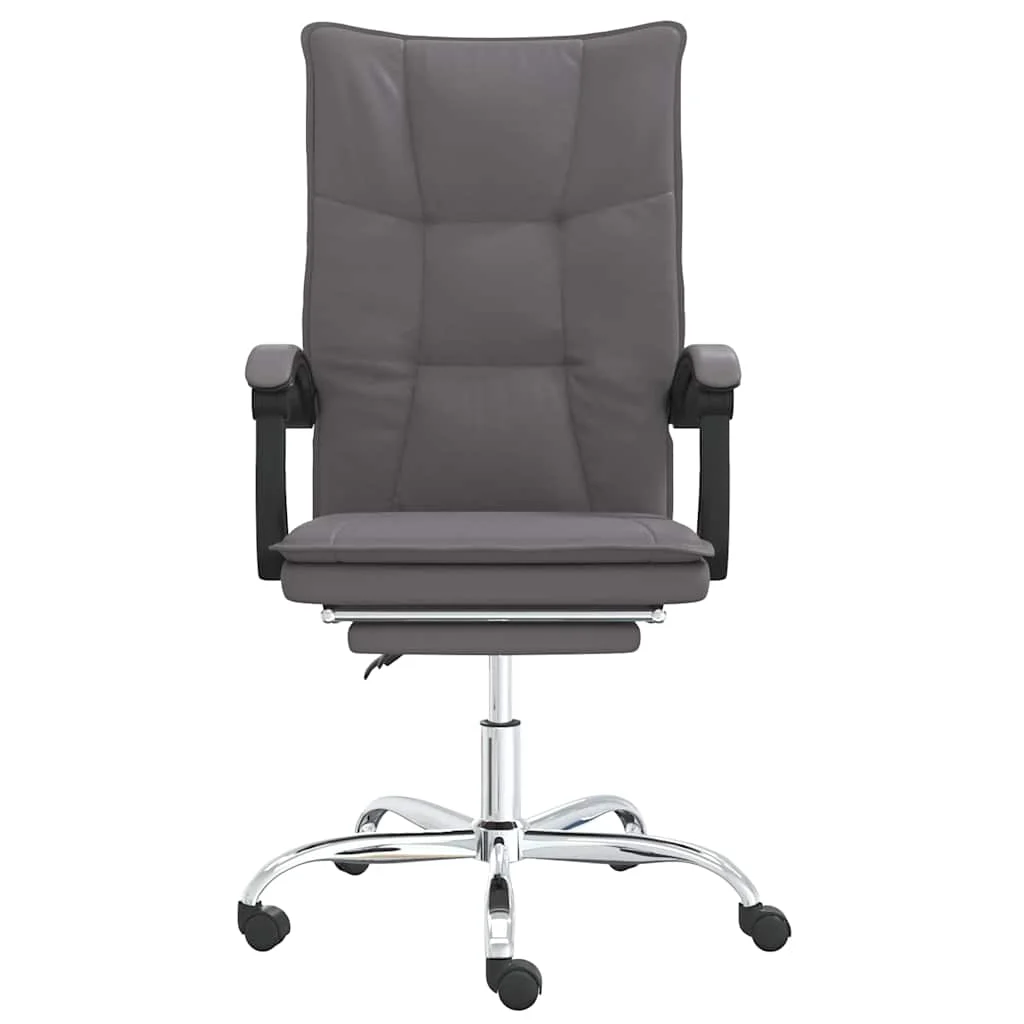 Fauteuil inclinable de bureau 63 x 56 x 122 cm gris similicuir – modèle 6 – vue de côté