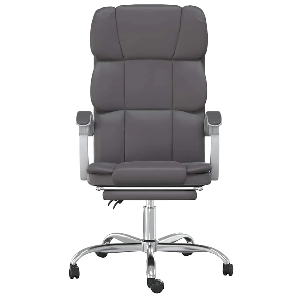 Fauteuil inclinable de bureau 63 x 56 x 122 cm gris similicuir – modèle 2 – vue de côté